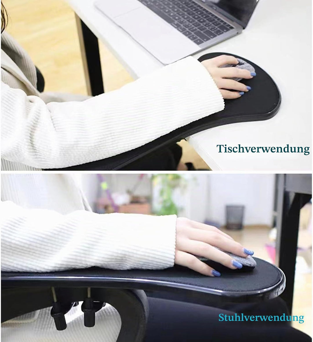 LL-COEUR Ergonomische Computer Handgelenkstütze Mausarmhalterung Einstellbar Armablage Handgelenkauf