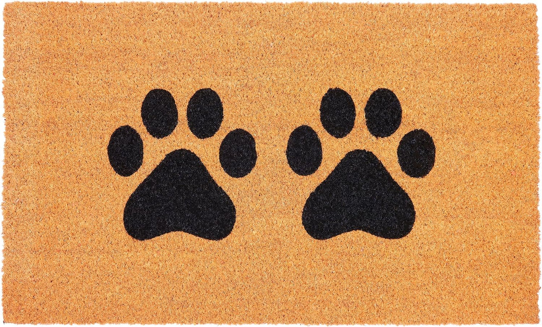 BRUBAKER Fussmatte für Aussen und Innen - Pfoten - 45 x 75 cm Hunde und Katzen Schmutzfangmatte aus
