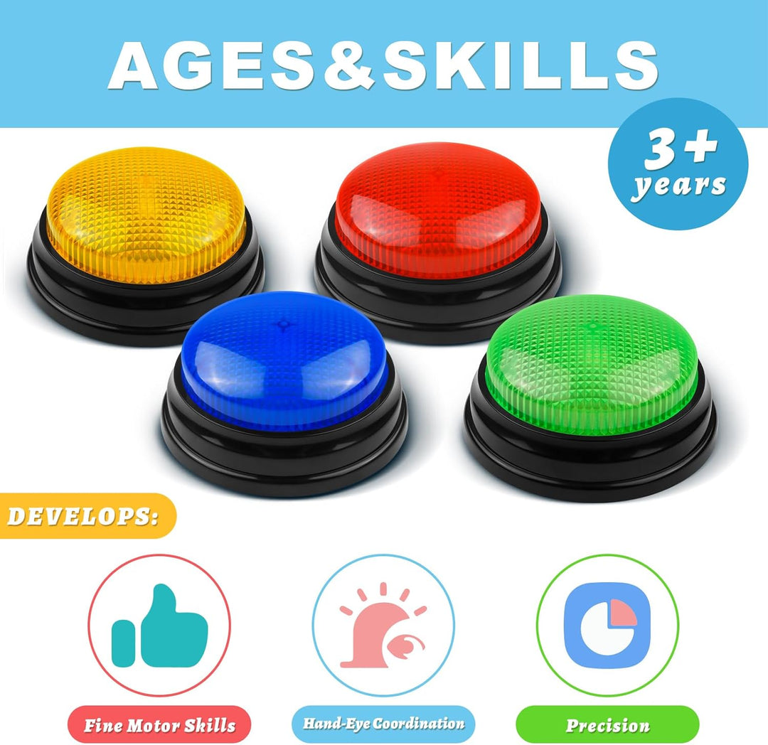 BEAN LIEVE Antwort Buzzer für Unterricht mit Klassenzimmer, Ton und Licht Tasten Spielzeug (Set von