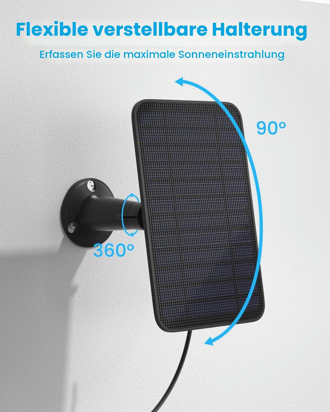 5 W Solarpanel für Blinkkamera im Freien, Solarpanel-Ladegerät mit Akku, kompatibel mit New Blink Ou