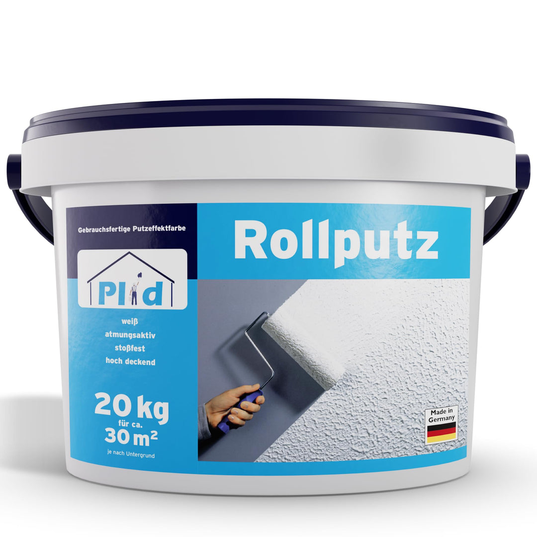 PLID® Rollputz innen & aussen fein Weiss matt [20kg] - atmungsaktiv hohe Deckkraft verarbeitungsfert