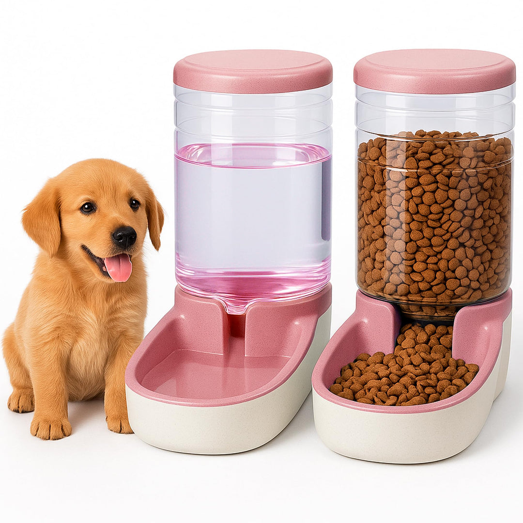 Edipets, Automatischer Futterspender Katze, Hunde, 2 Einheiten, 3.8L, Futter- und Wasserspender für
