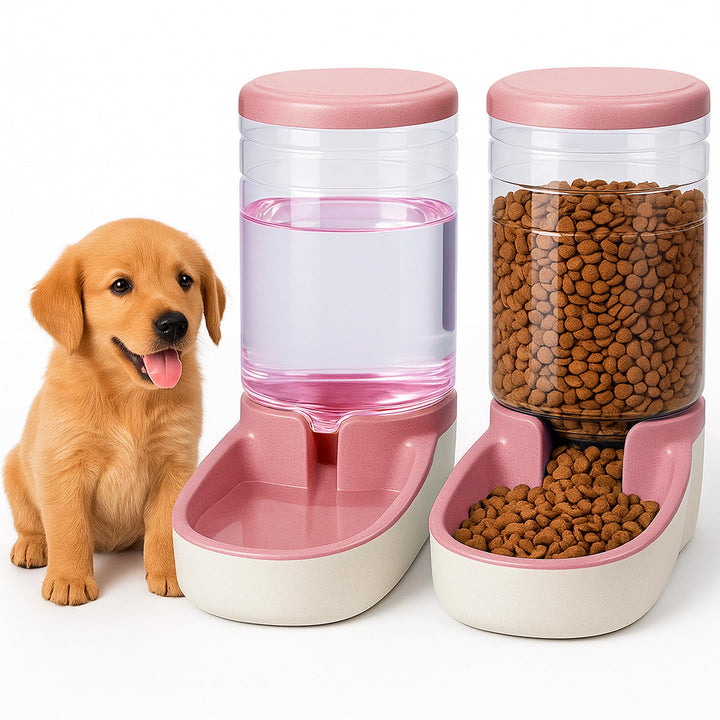 Edipets, Automatischer Futterspender Katze, Hunde, 2 Einheiten, 3.8L, Futter- und Wasserspender für