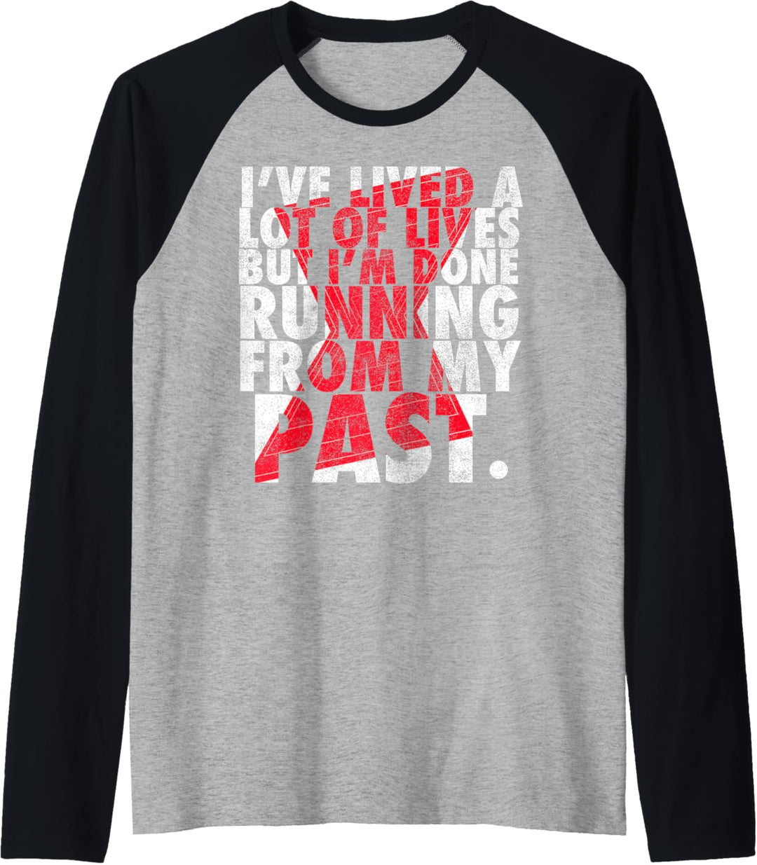Marvel Black Widow I'm Done Running From My Past Logo Raglan