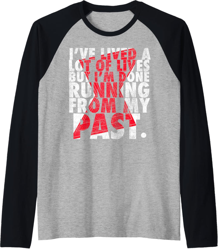 Marvel Black Widow I'm Done Running From My Past Logo Raglan