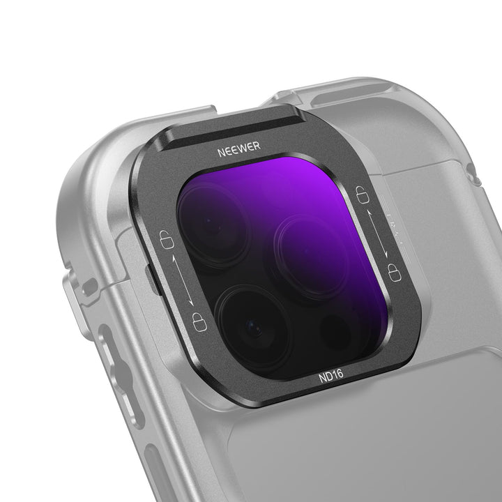 NEEWER ND16 Objektivfilter für Handy, Schnellverschluss mehrfach beschichtetes optisches HD Glas, Ne