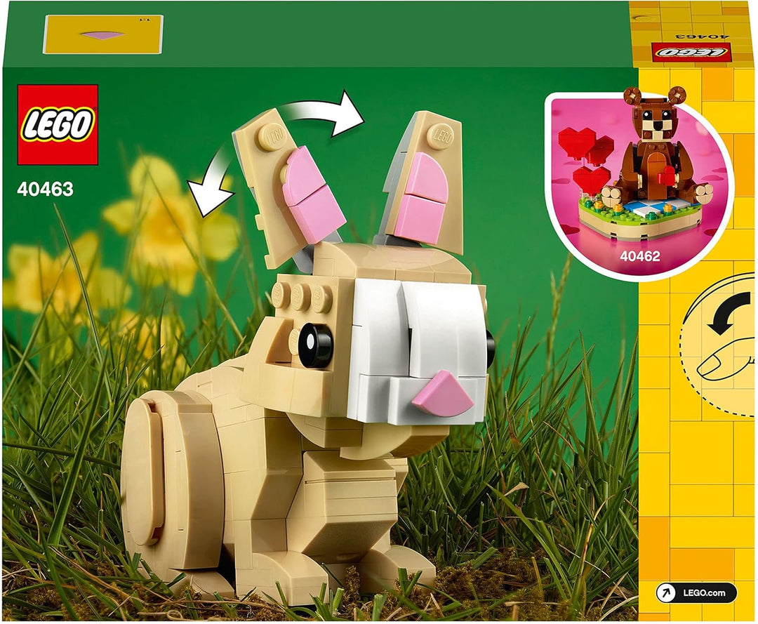 LEGO 40463 Osterhase Spielzeug zu Ostern zum Basteln für Kinder, ideal als Ostergeschenk oder Osterd