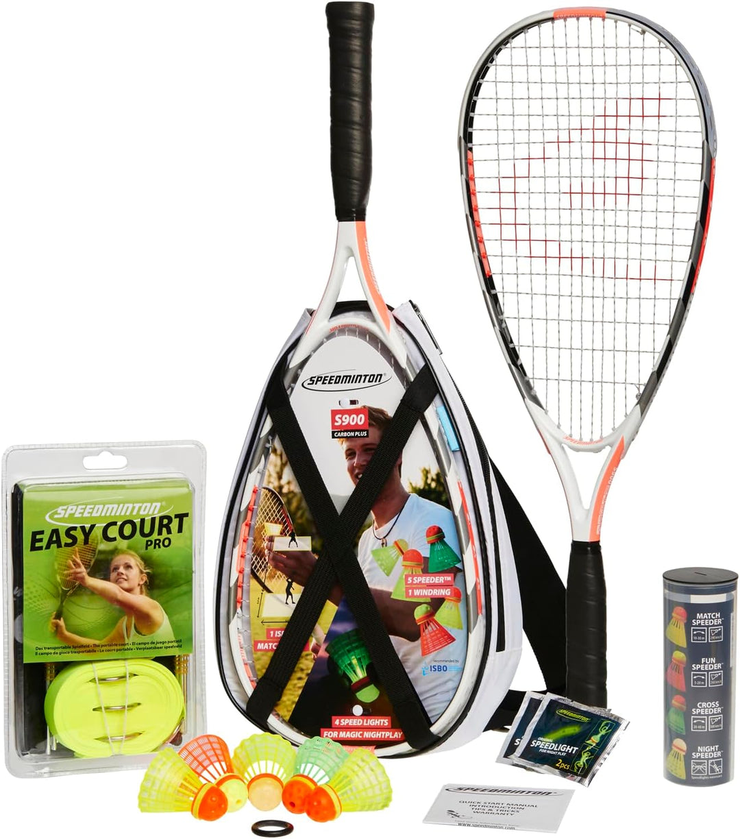 Speedminton® S900 Set – Original Speed Badminton/Crossminton Profi Set mit Carbon Schlägern inkl. 5