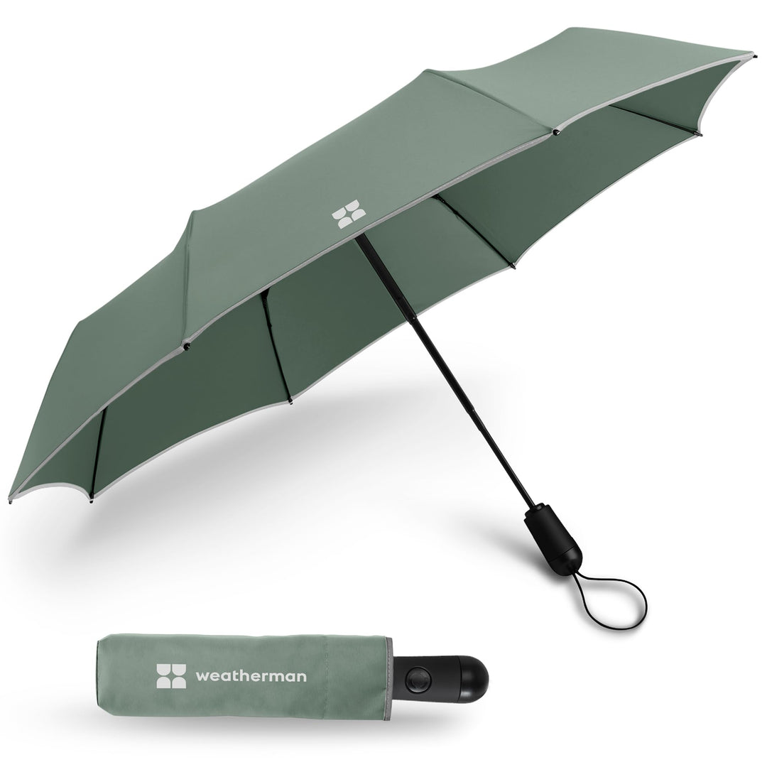 Weatherman Regenschirm, klein, kompakt, Mini-Regenschirme für Reisen, winddicht, widersteht Wind bis