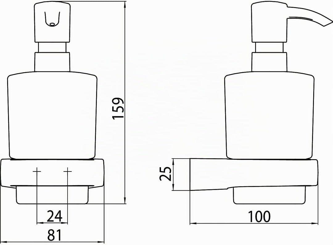 EMCO Trend Seifenspender für Flüssigseifen, Glas satiniert, Inhalt 155ml, Badaccessoires, Wandmontag