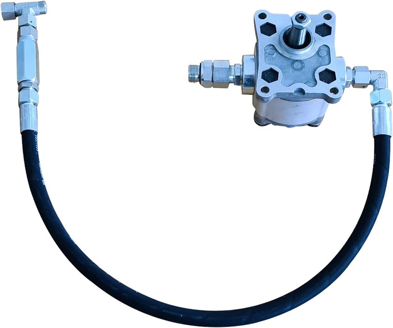 Anhängerpumpe Kipperpumpe Akkuschrauber PKW Anhänger Hydraulikpumpe (T-Stück BSP 3/8" ohne Halteplat