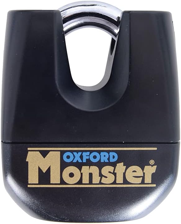 Oxford Monster Thatcham - Motorrad-Bremsscheibenschloss - Schwarz 11 mm Schwarz, 11 mm Schwarz