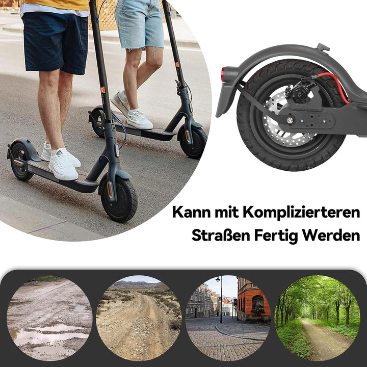 Satgoo E Scooter Schutzblech Hinten für Xiaomi Scooter, Metallhalterung, Integriertes Nummernschild