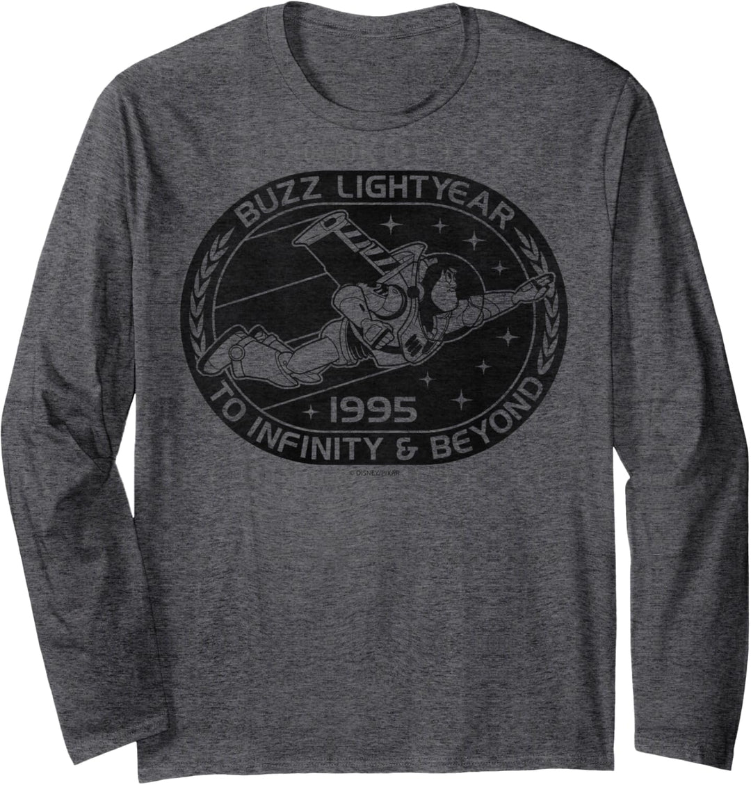 Disney Pixar Toy Story Buzz Lightyear Black And White 1995 Langarmshirt