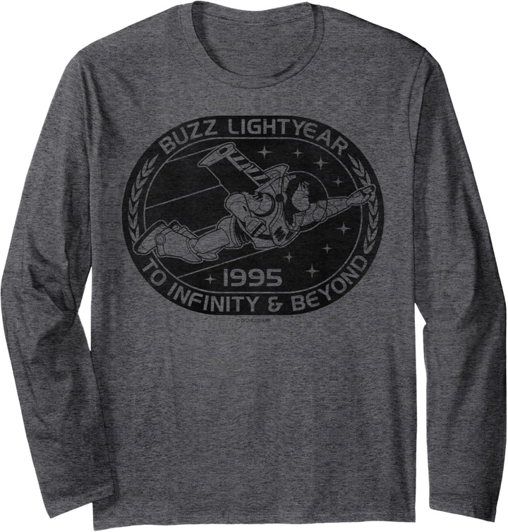 Disney Pixar Toy Story Buzz Lightyear Black And White 1995 Langarmshirt