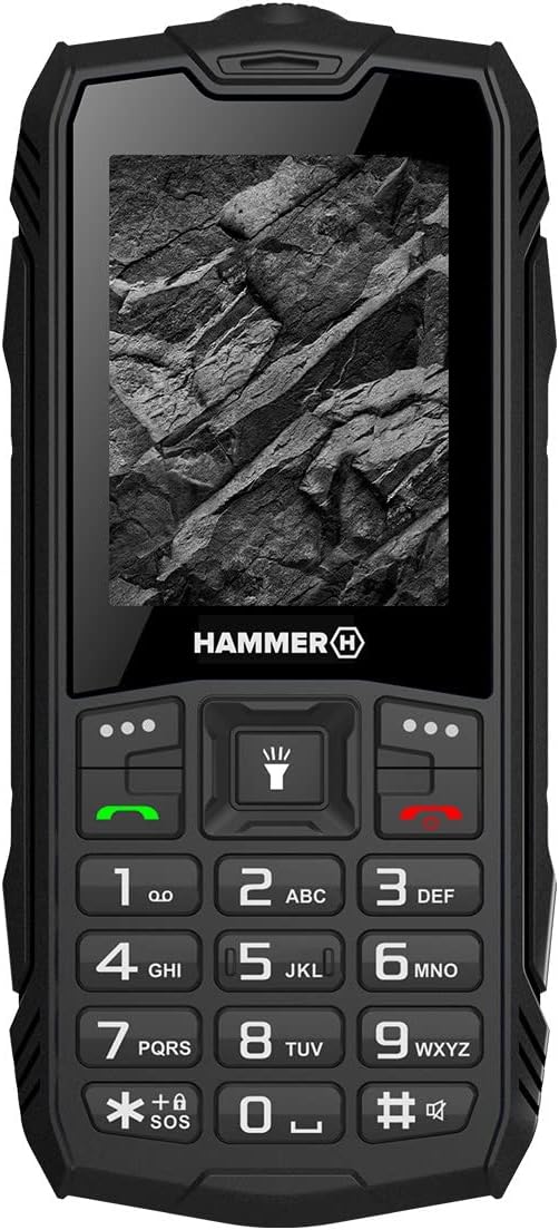 HAMMER H Rock Handy ohne Vertrag, 2.4 Zoll Farbdisplay, Robust, Mega Batterie 1800 mAh, (IP68), Stos