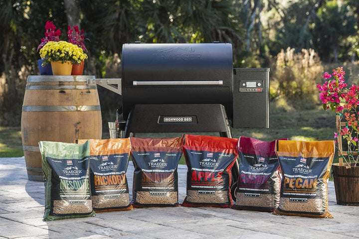 Traeger Hartholz Pellets Kirsche (Cherry) 9 kg Räuchern Smoken Chips Kirschbaum Pellets, Kirschbaum