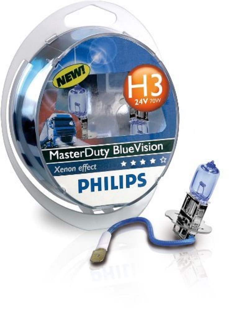 Philips automotive lighting MasterDuty BlueVision 24V H3 Scheinwerferlampe, 77486628 H3 Duo Box, H3