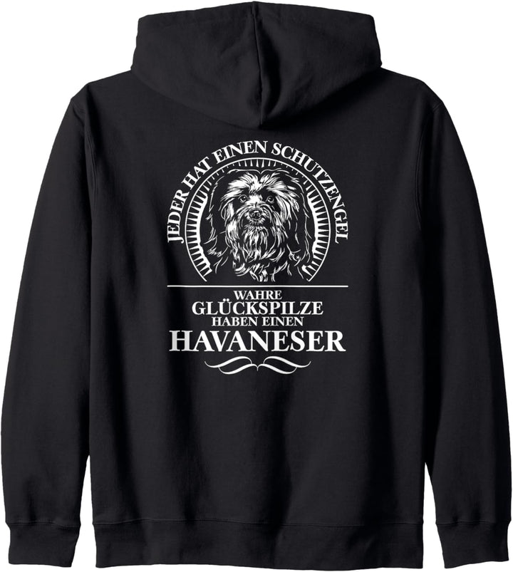 Havaneser Schutzengel Hund Hunde Hundespruch Kapuzenjacke