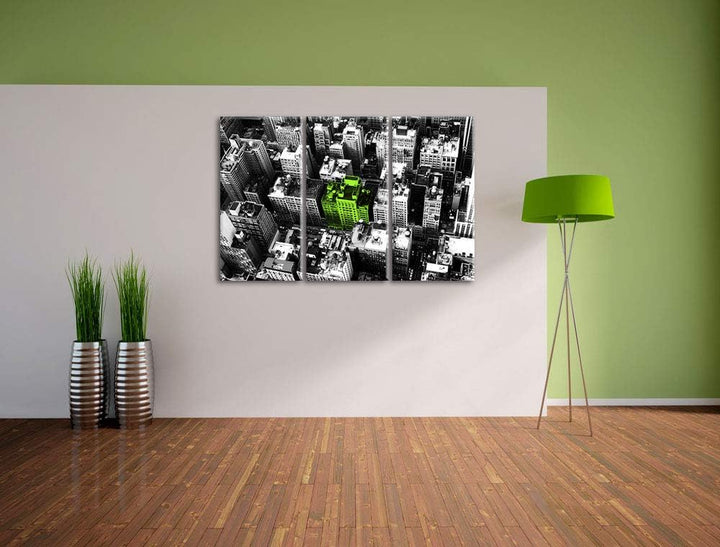 New York City spezial schwarz/weiss 3-Teiler Leinwandbild 120x80 Bild auf Leinwand, XXL riesige Bild