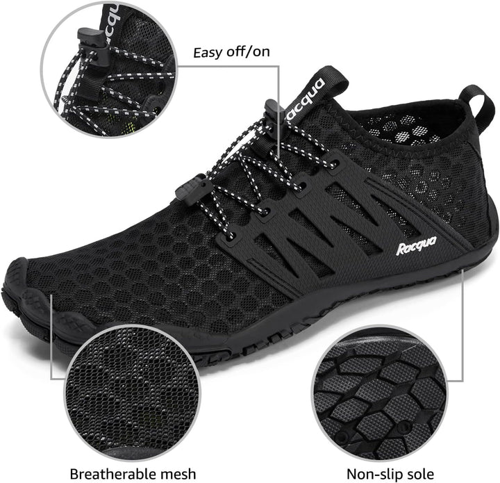 Racqua Composite Mesh Wasserschuhe Männer Frauen 42 EU Wz114 Black, 42 EU Wz114 Black