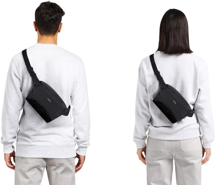 Bellroy Lite Sling Mini, Leichte Umhängetasche - Black | 4L leichte Umhängetasche für Handy, Geldbör