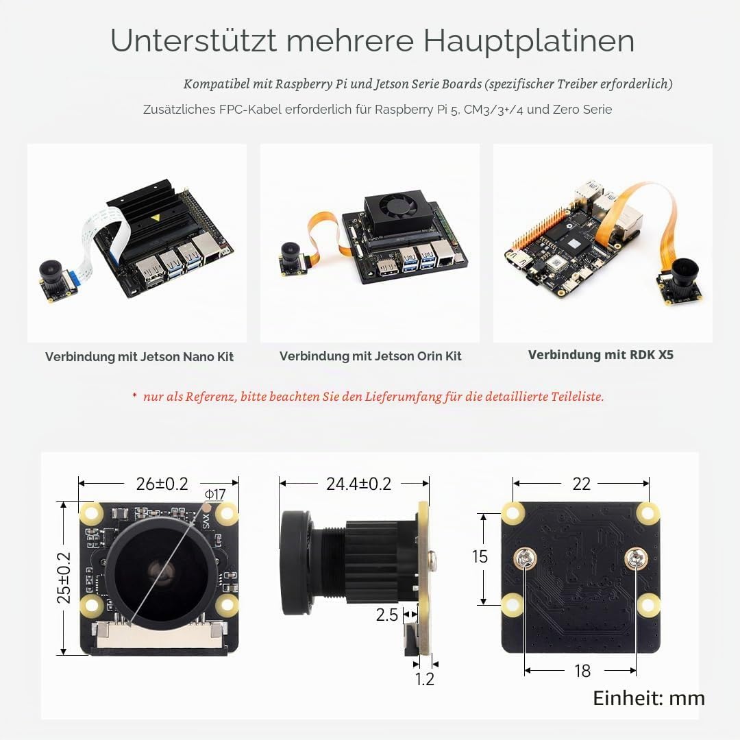 Waveshare IMX477-160 12.3MP Camera with 160°FOV 4056 × 3040 Resolution for Jetson Nano Developer Kit