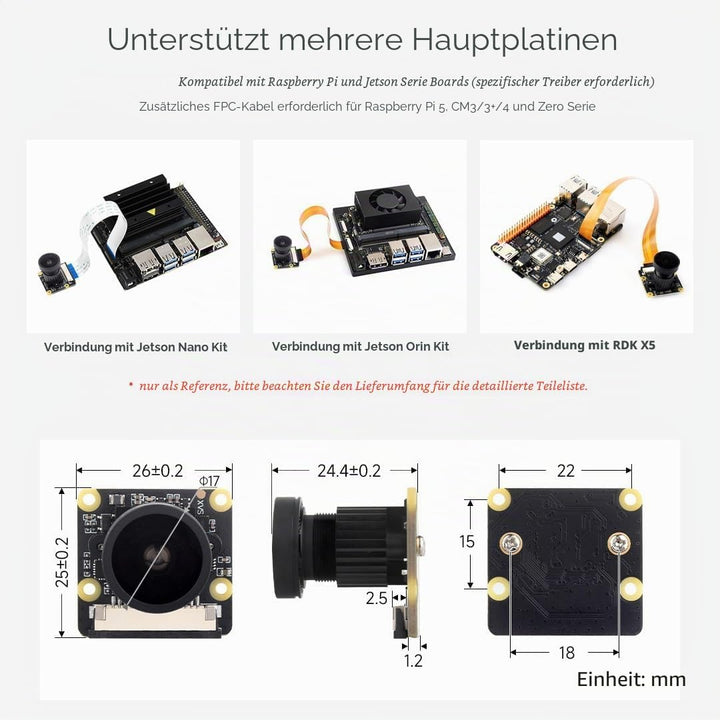 Waveshare IMX477-160 12.3MP Camera with 160°FOV 4056 × 3040 Resolution for Jetson Nano Developer Kit