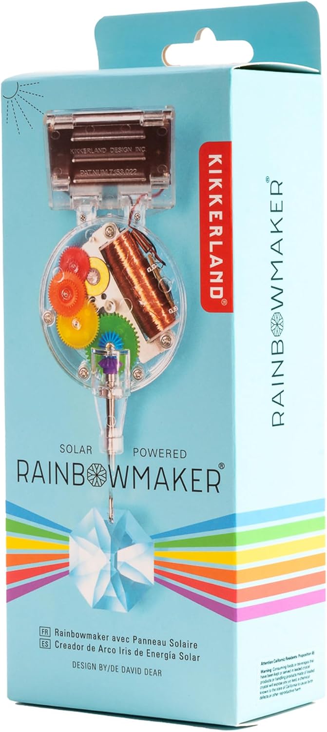 SOLARBETRIEBENER Regenbogen - Macher Zauber Projektor, Rainbow Maker mit Solarantrieb Single, Regenb