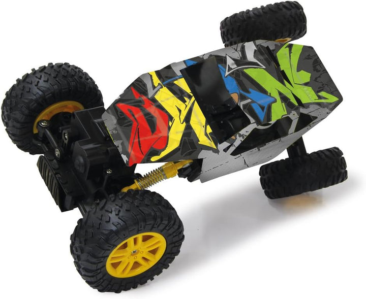 JAMARA 410053 - Hillriser 1:18 Crawler 4WD 2,4GHz - 2 Antriebsmotoren, Allrad, gefedertes Fahrwerk,