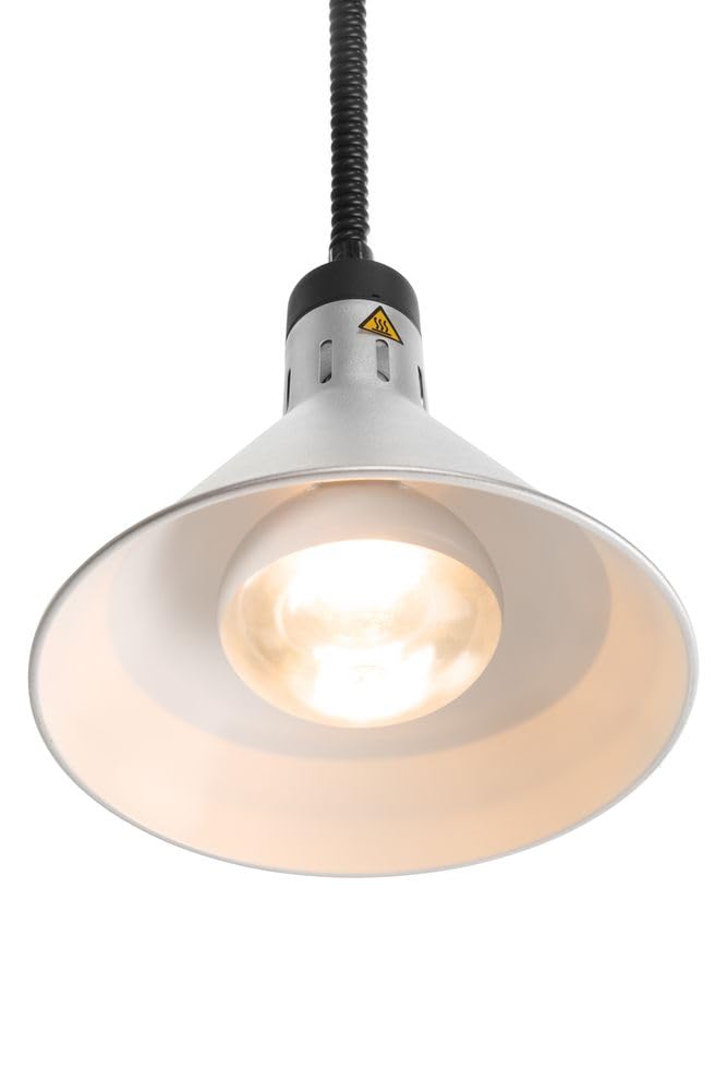HENDI Wärmelampe, Inkl. Splitterfreie lampe, Höhenverstellbar, Konisch, Warmhalten von Speisen, Spei