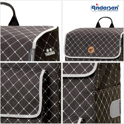 ANDERSEN Einkaufstrolley - Alu Star Shopper Tamo anthrazit 51 L Reflektor,Thermo, Aluminium, höhenve