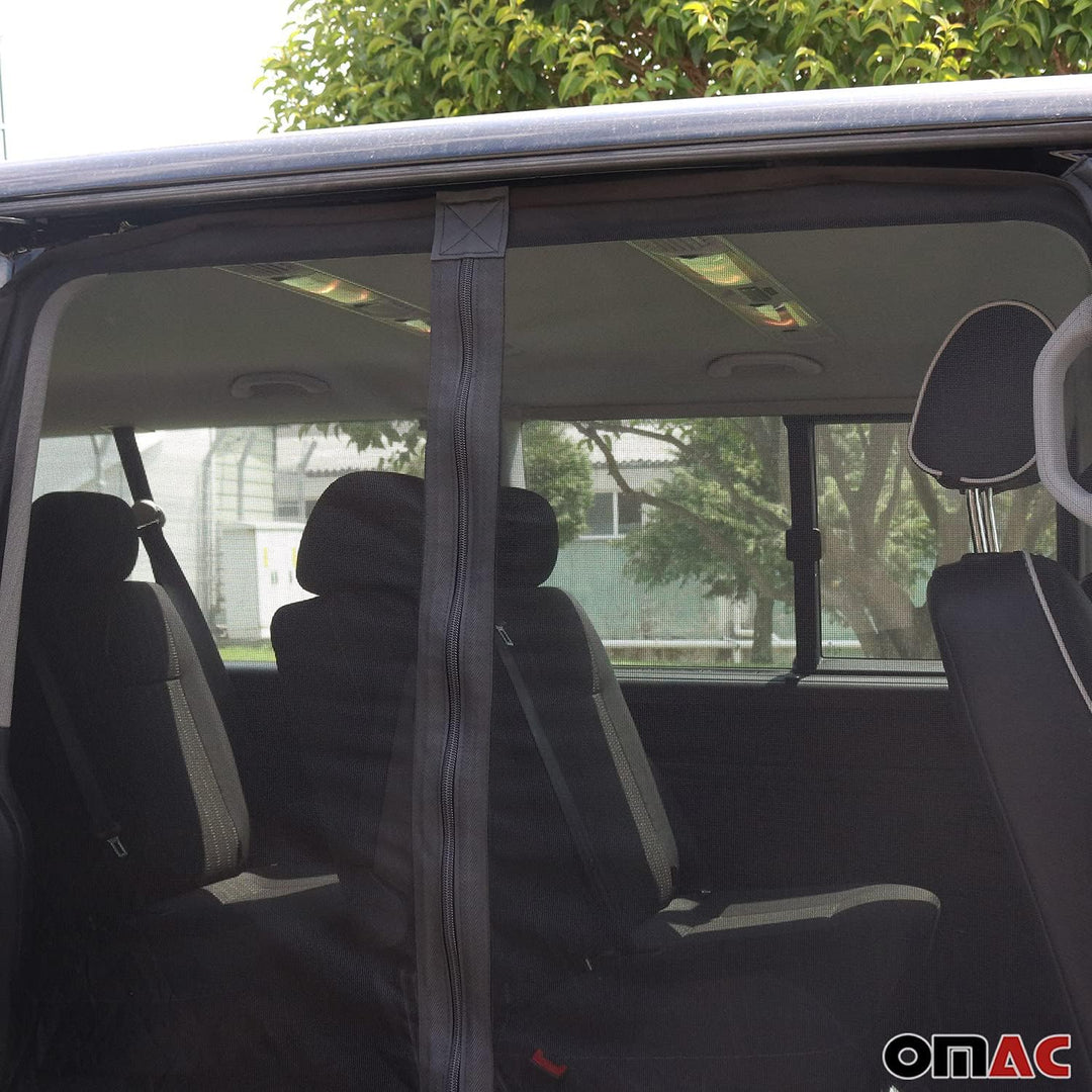OMAC Moskitonetz Magnetisch Seitentür kompatibel mit Peugeot Expert Traveller 2017-2024 Schwarz / Mo