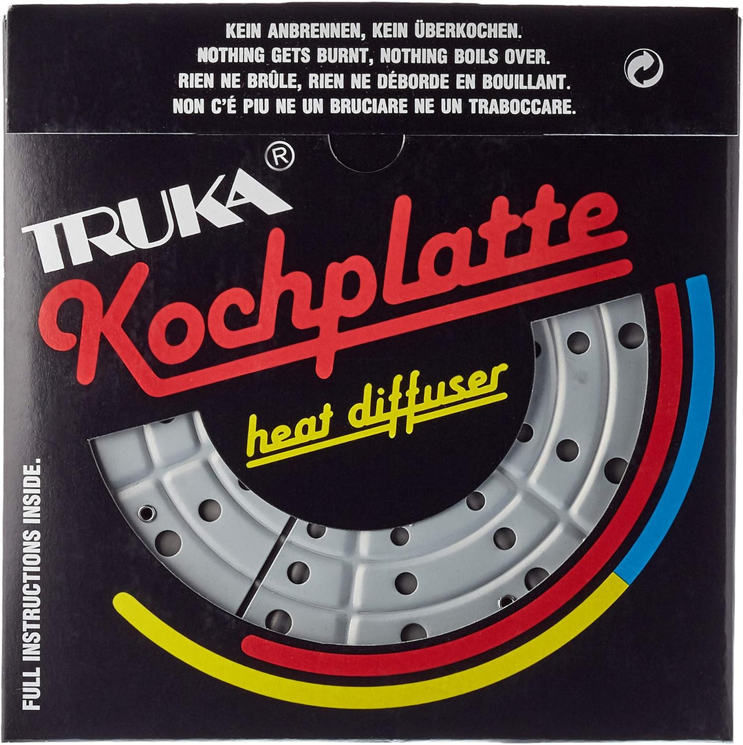 Truka 19 cm grosser Doppelschicht-Zinn-Wärmeverteiler, silberfarben