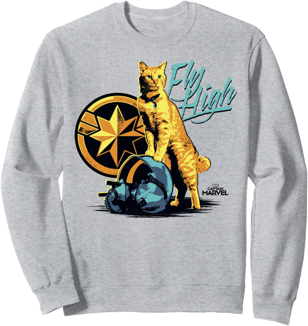 Captain Marvel Goose The Cat Fly High Sweatshirt