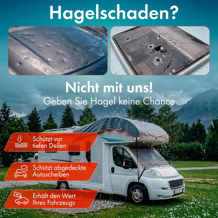 WALSER Hagelschutz Abdeckplane Wohnmobil/Wohnwagen, Hagel-Wohnmobilabdeckung Perma Protect, Hagelsch