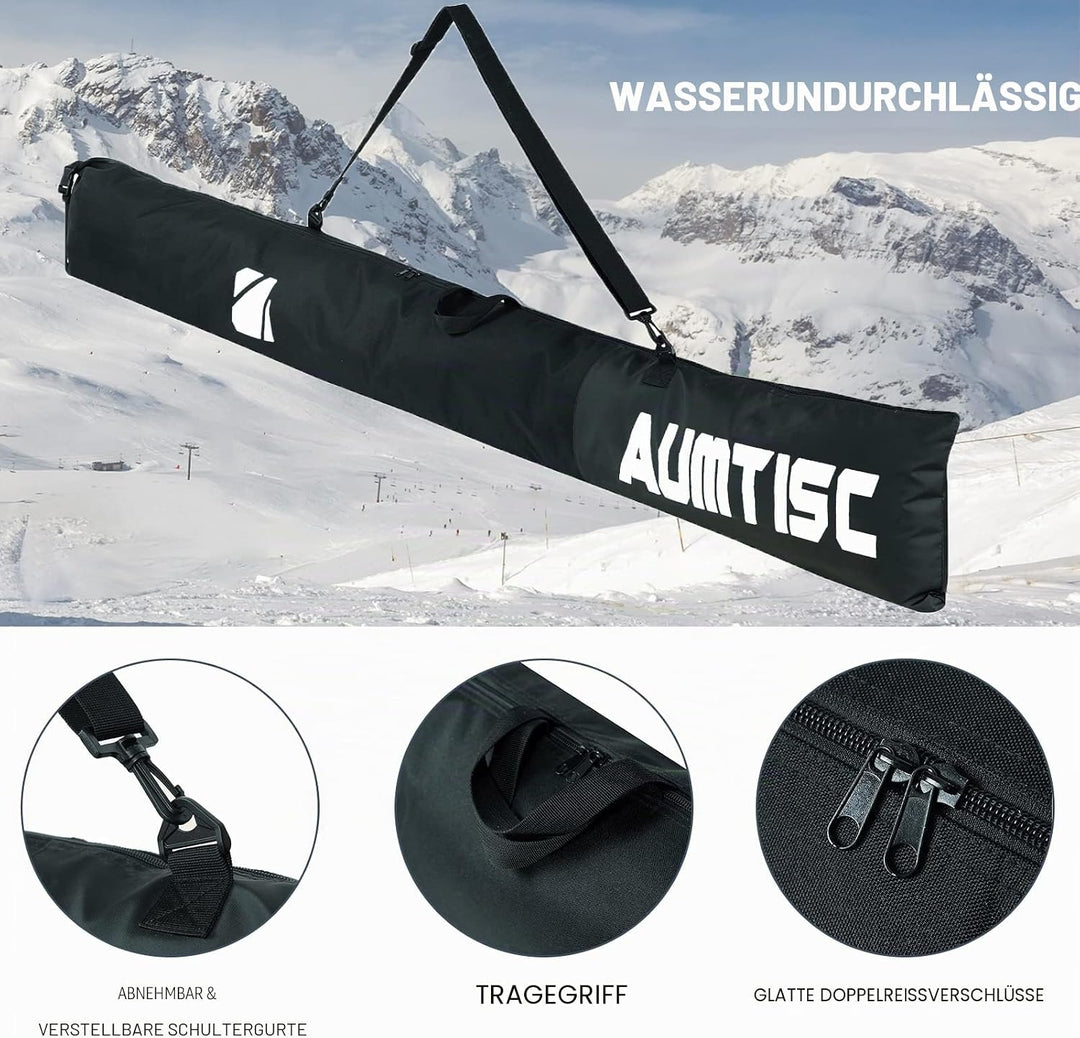 AUMTISC Skitasche und Skischuhtasche Combo - Skitaschen für Flugreisen - gepolsterte Schneeskitasche