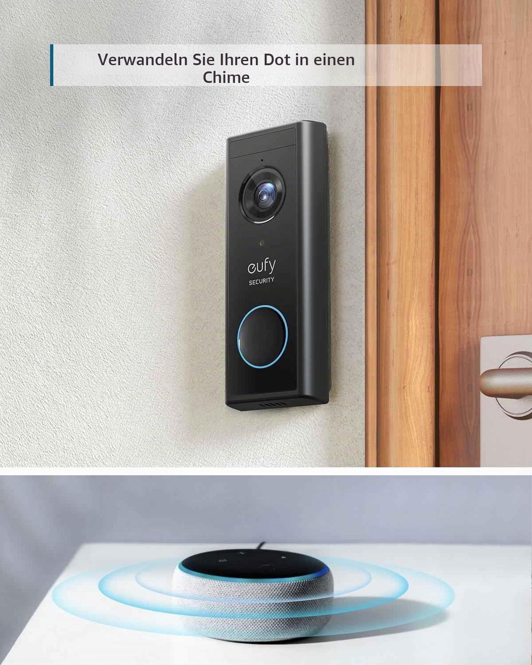 Anker Black Video Doorbell 2K Türsprechanlagen-Zubehör WLAN Ausseneinheit