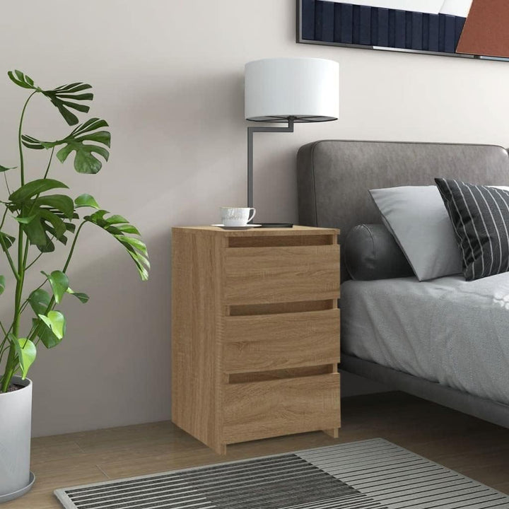 vidaXL 2X Nachttisch mit 3 Schubladen Nachtschrank Nachtkonsole Nachtkommode Schlafzimmer Schrank Ko