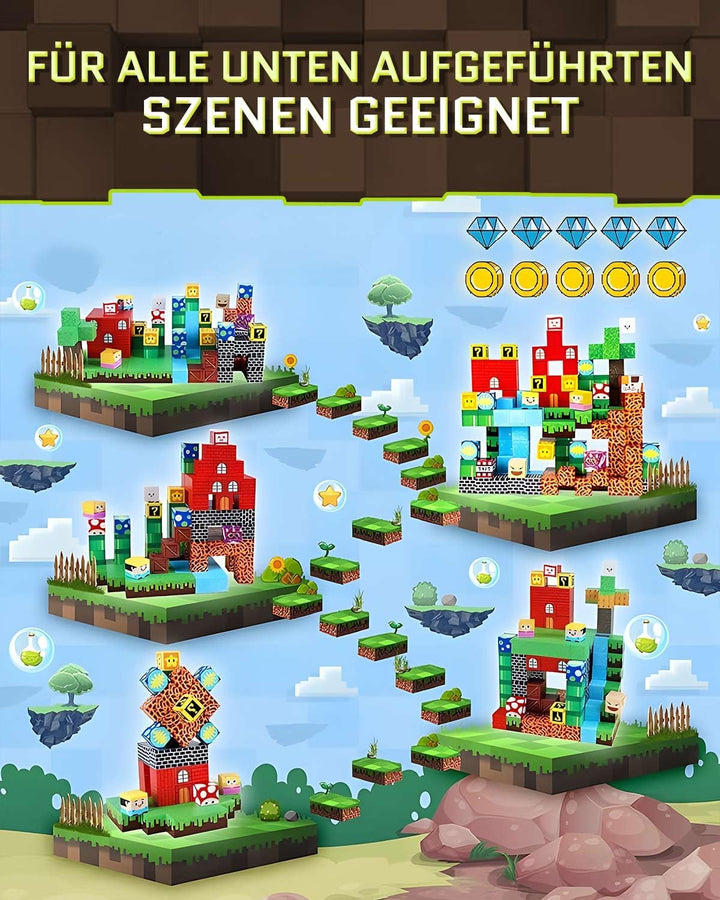 Magnetische Bausteine, 150 Teile Magnetbausteine Magnetspielzeug, Magnetische Bauwelt Spielzeug Magn