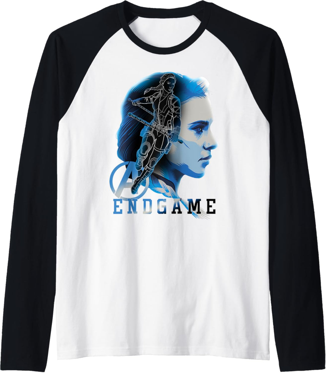 Avengers Endgame Black Widow Silhouette Poster Premium Tee Raglan