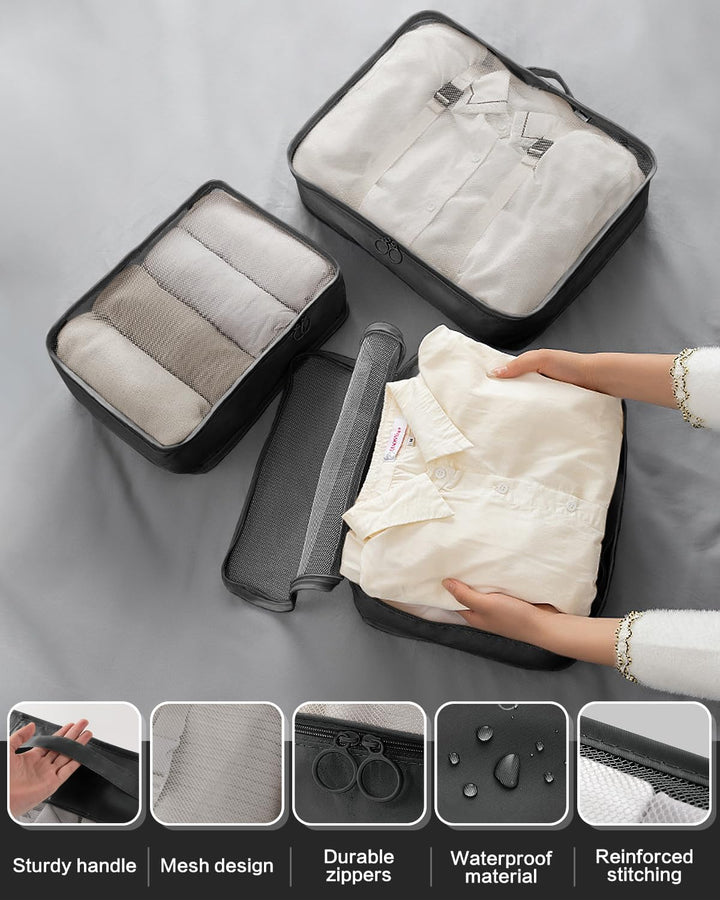 Koffer Organizer Set 18-teilig, Wasserdicht Packing Cubes, Multifunktionale Travel Packwürfel, Koffe