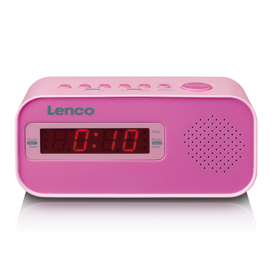 Lenco Cr-205 Kinderwecker - Zwei Stunden Aufwachen - Ukw-Pll-Radio - Schlummerfunktion - Dimmer - Au