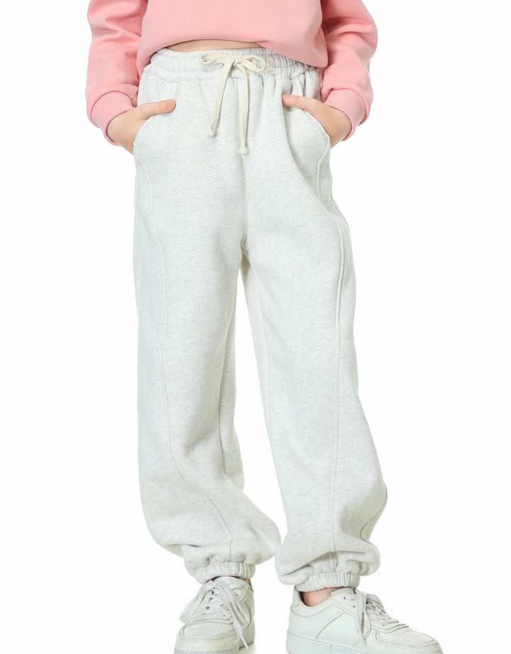 Rolanko Jogging Hose für Mädchen, Baumwoll Fleece Sport Joggers Trainingsanzug mit Mehreren Taschen