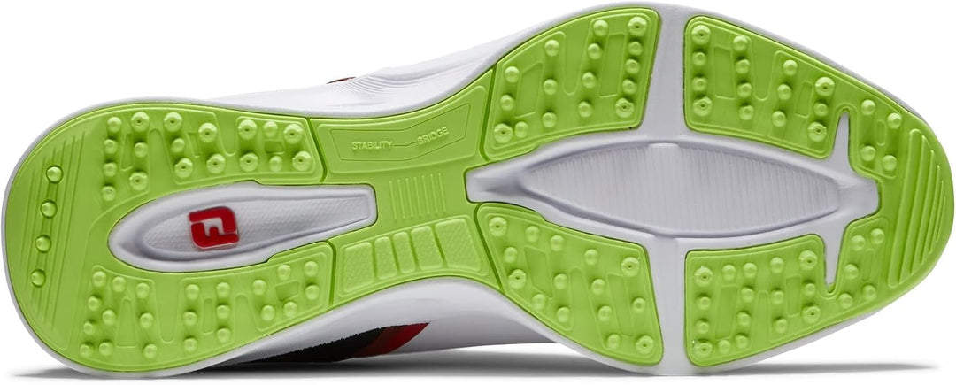 Footjoy Unisex Kinder Fj Fuel JuniorGolfschuh 2 Little Kid Weiss Schwarz Limette, 2 Little Kid Weiss