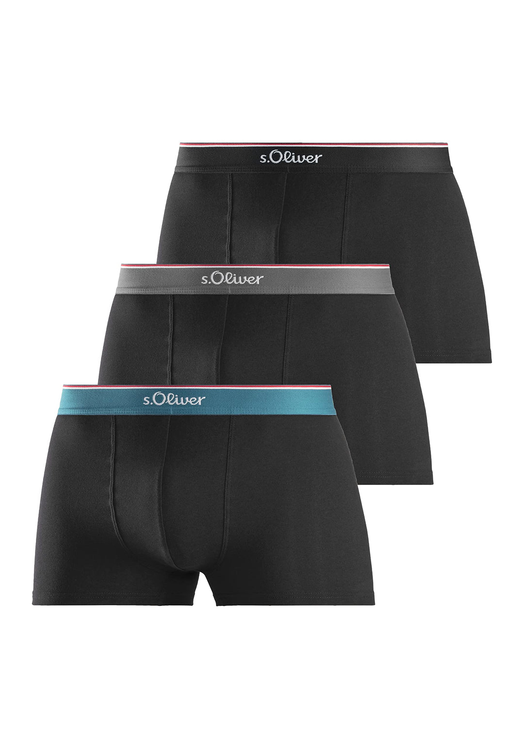 s.Oliver Herren Boxershorts (3er Pack) S Schwarz, S Schwarz