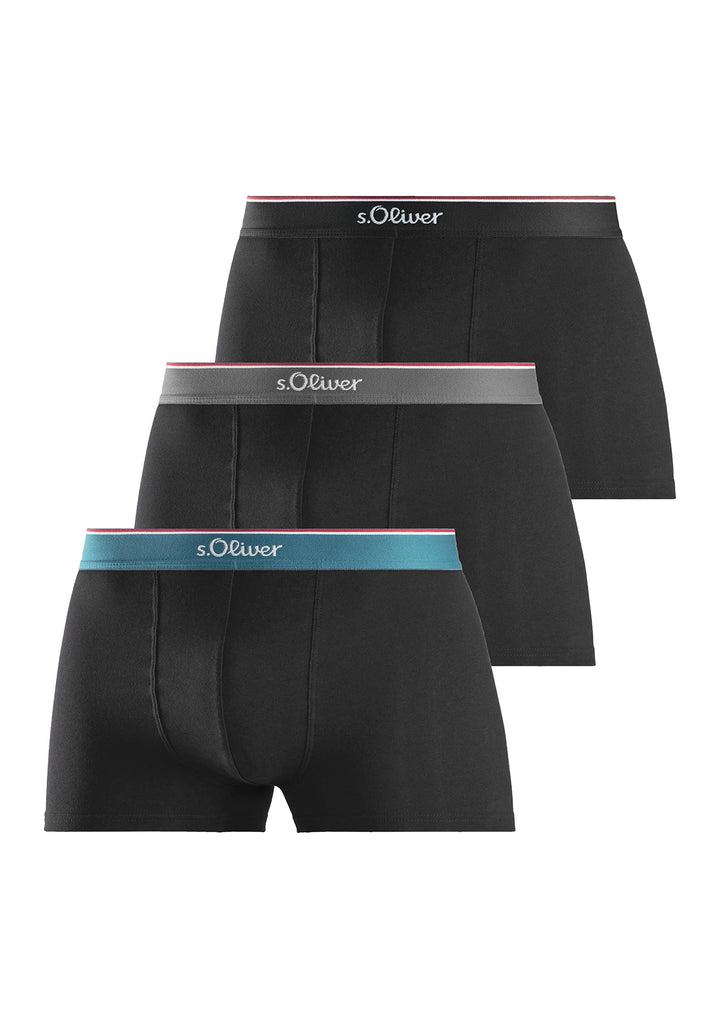 s.Oliver Herren Boxershorts (3er Pack) S Schwarz, S Schwarz