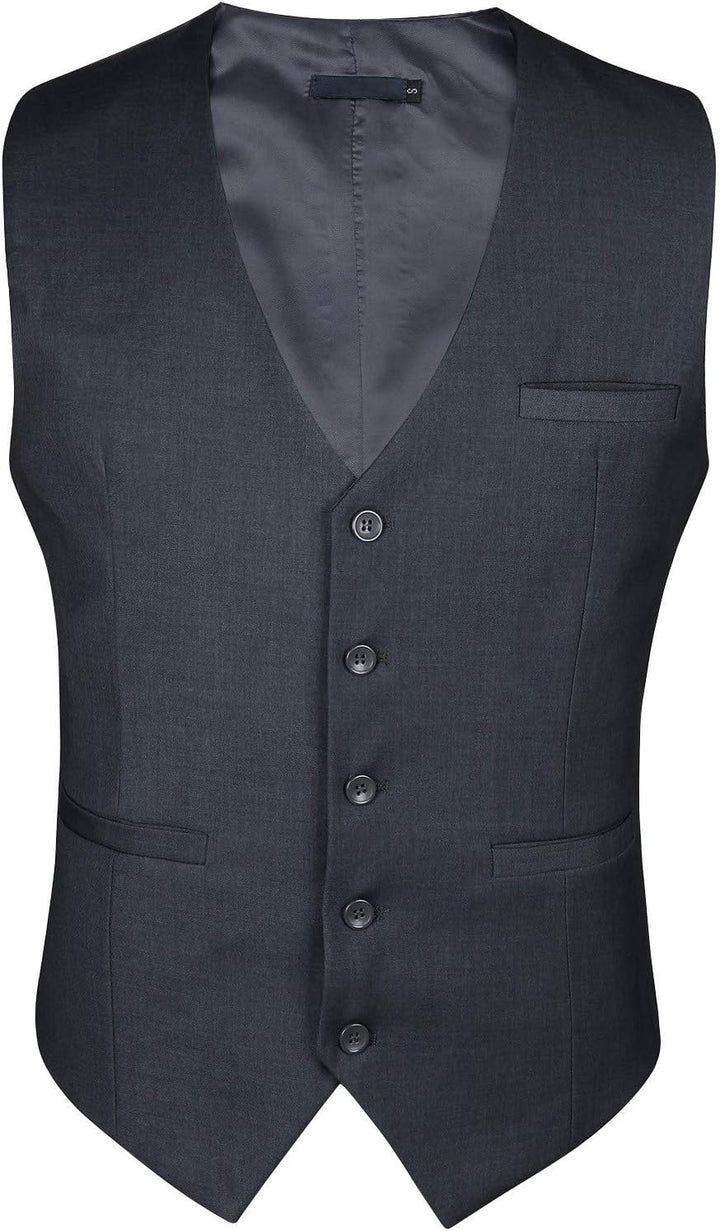 Enlision Anzugweste für Herren Formelle Einfarbige Weste Hochzeit Elegant Anzugwesten Business Weste