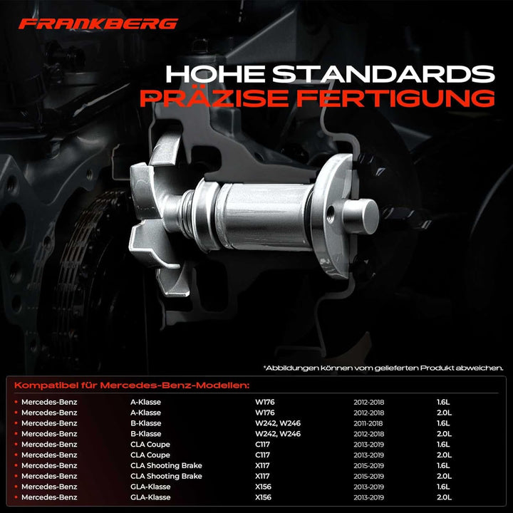 Frankberg Wasserpumpe Kompatibel mit A-Klasse W176 1.6L-2.0L 2012-2018 B-Klasse W246 1.6L-2.0L 2011-