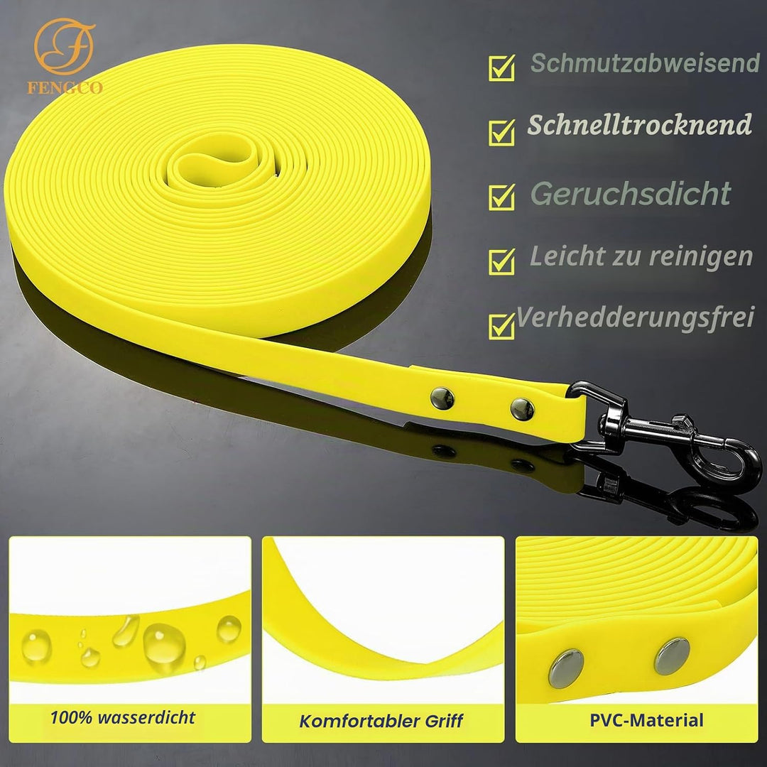 Wasserdicht Schleppleine für Hunde,mit Chew Proof Tie-Out Leinen,Wasserdicht Trainingsleine für Hund